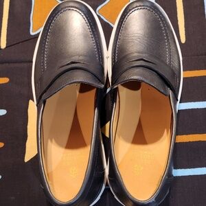BROOKS BROTHERS Navy Casual Leather Loafers